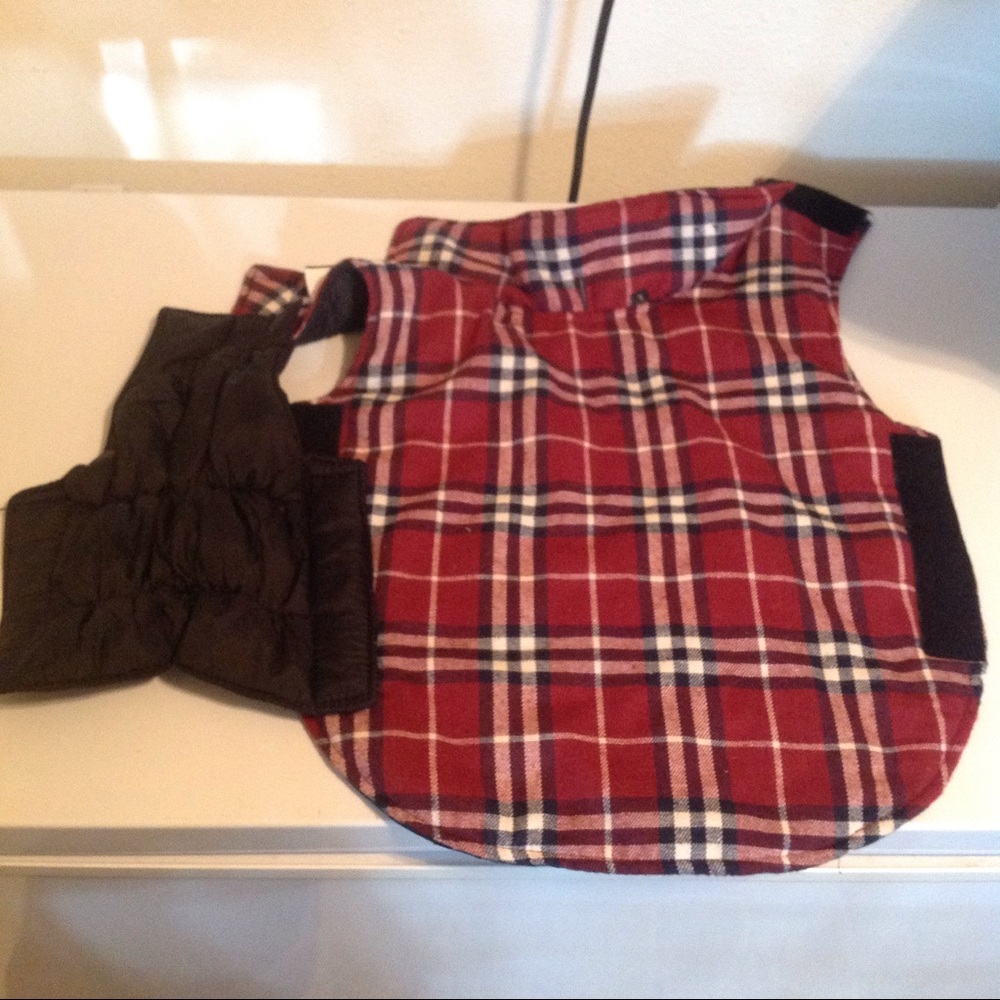 Dogs quilted flannel coat.
